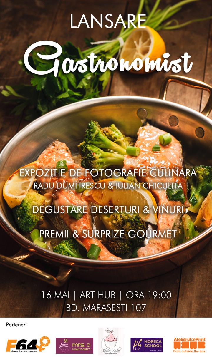 Afis lansare publicatie gastronomist.ro